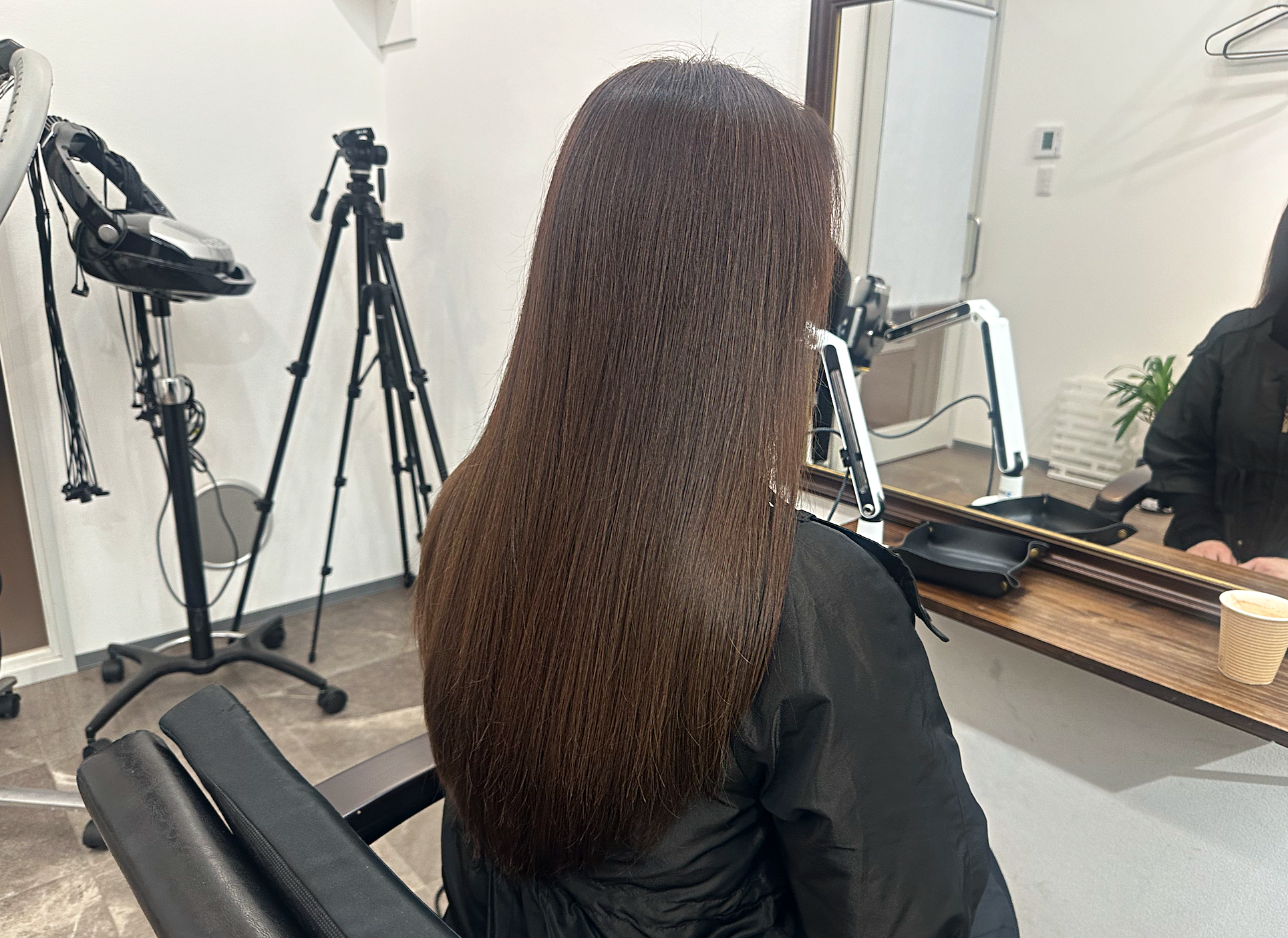 ロングヘア施術後の仕上がり